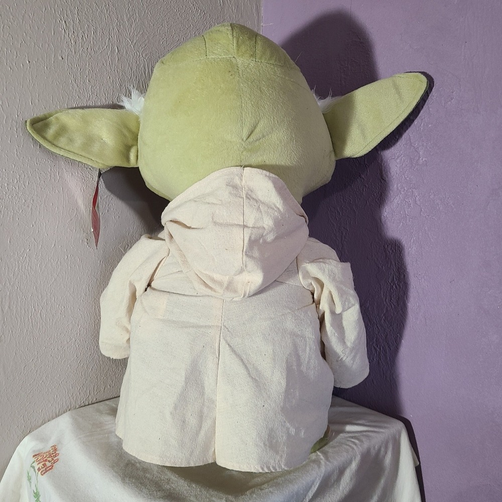 Gemmy Disney Yoda Halloween Door Greeter 20" Green Star Wars Pumpkin Plush 2018 - Picture 7 of 11